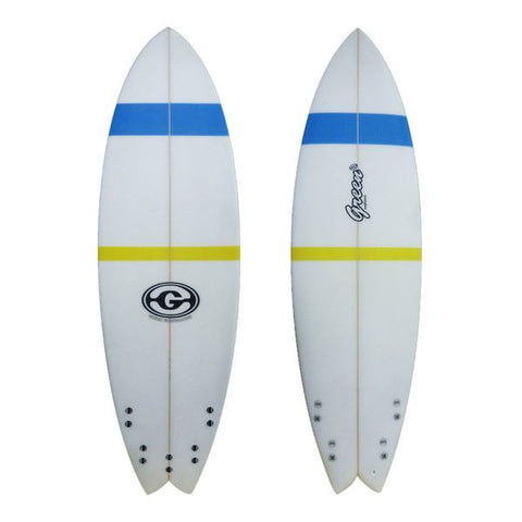 Green Fish Surfboard Blue Yellow