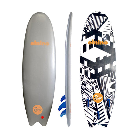 5'8 Fish Quartz Grey Softboard