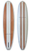 7'6 Wood Stripe Mini Malibu Surfboard