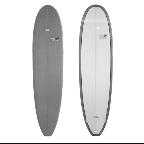 7'6 Mini-mal Surfboard Grey
