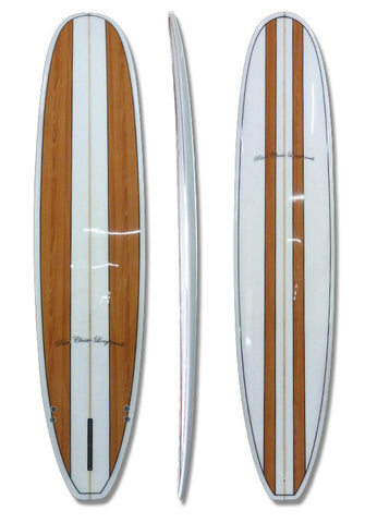 8'6 Wood Grain Stripes Mini Malibu Surfboard