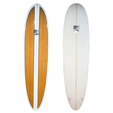 7'4 Minimal Woodgrain Surfboard
