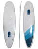 7'2 Epoxy Blue White Minimal Surfboard