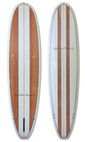 7'6 Wood Stripe Mini Malibu Surfboard