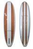 7'2 Wood Stripes Mini Malibu Surfboard