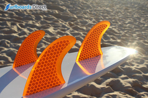 Coloured Honeycomb Surfboard Fins